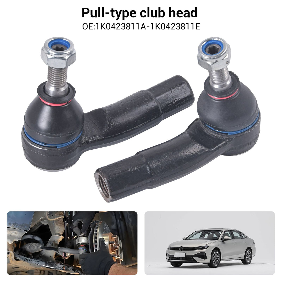 2x SPURSTANGENKOPF VORNE FÜR VW FOX POLO 6R 9N