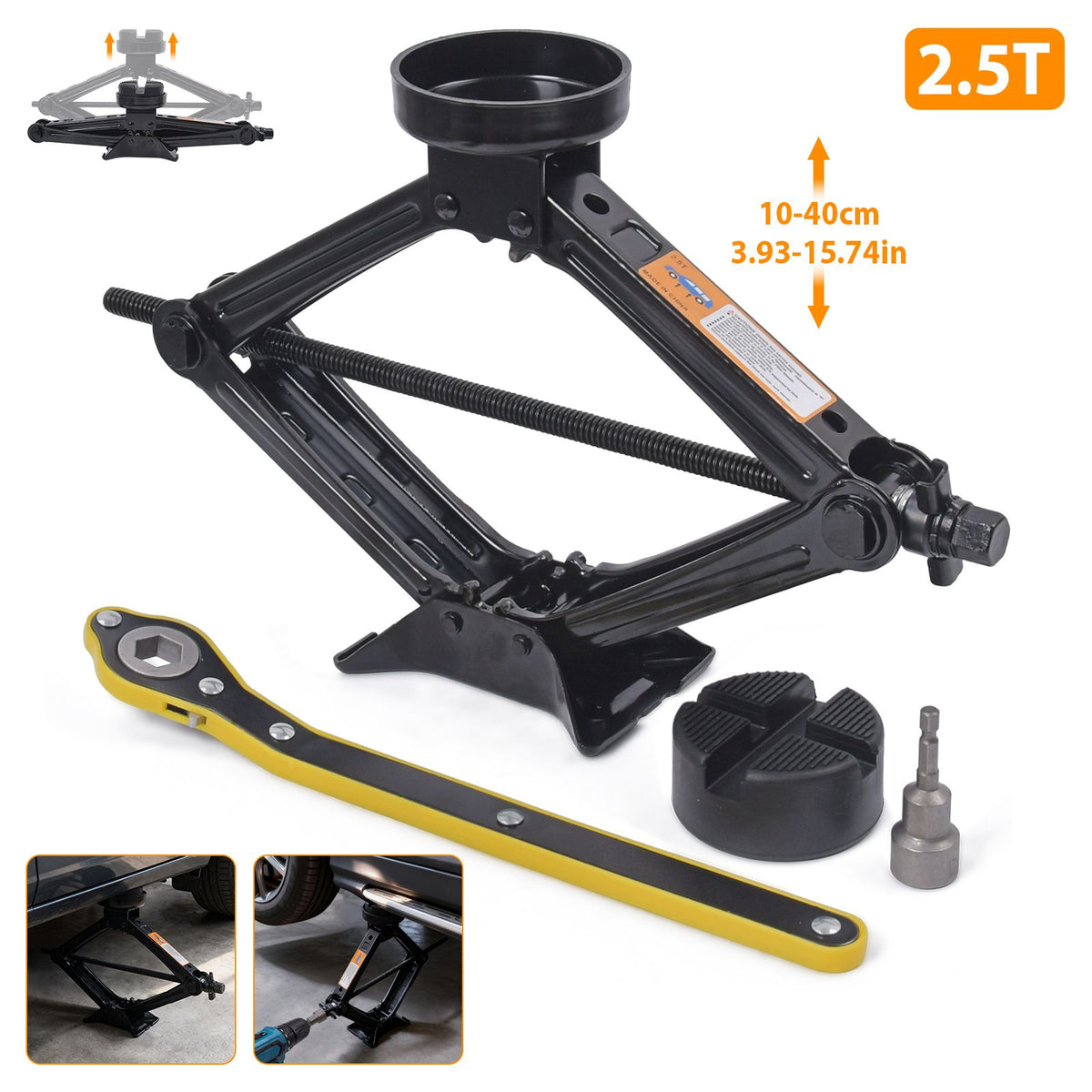 Auto Scherenwagenheber Wagenheber Pannenhilfe 2.5T Autoheber
