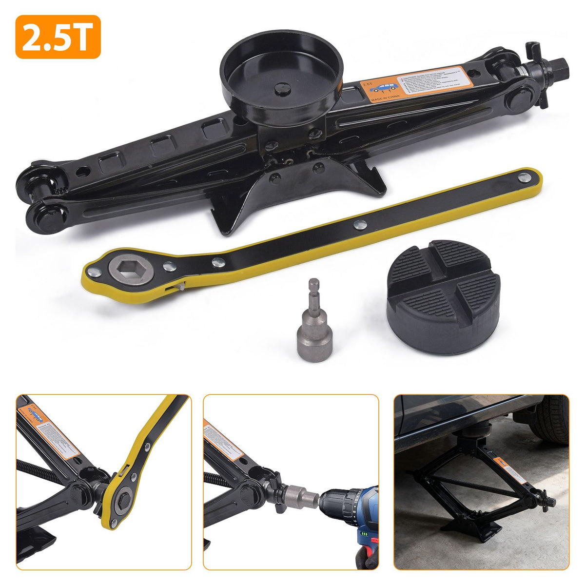 Auto Scherenwagenheber Wagenheber Pannenhilfe 2.5T Autoheber