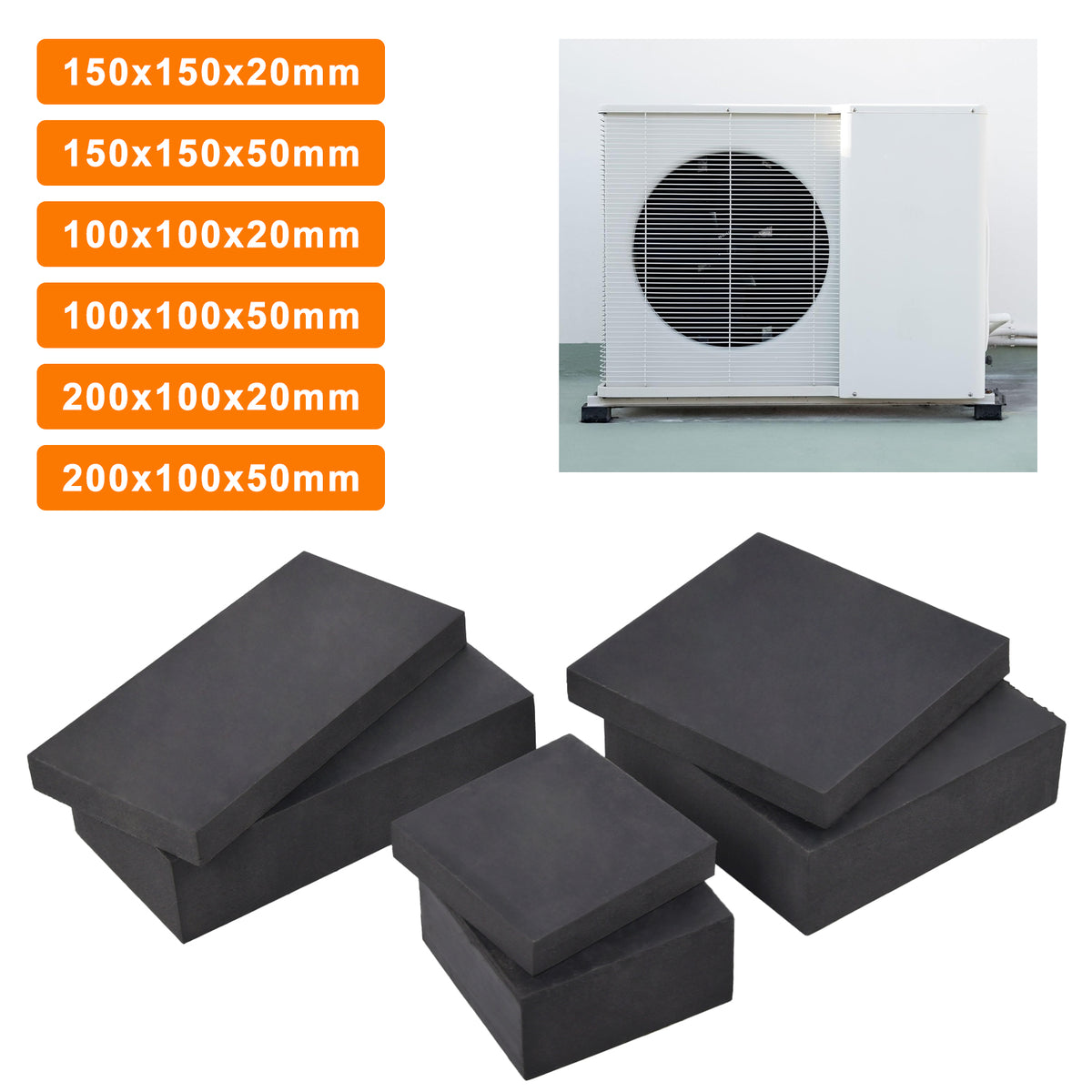 4 Stk Gummiauflage Gummiklotz Gummiblock Gummiunterlage