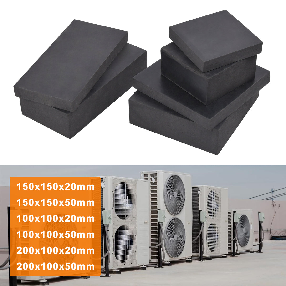 4 Stk Gummiauflage Gummiklotz Gummiblock Gummiunterlage