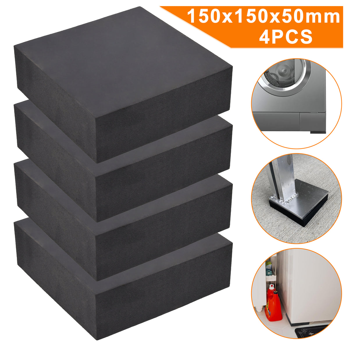 4 Stk Gummiauflage Gummiklotz Gummiblock Gummiunterlage