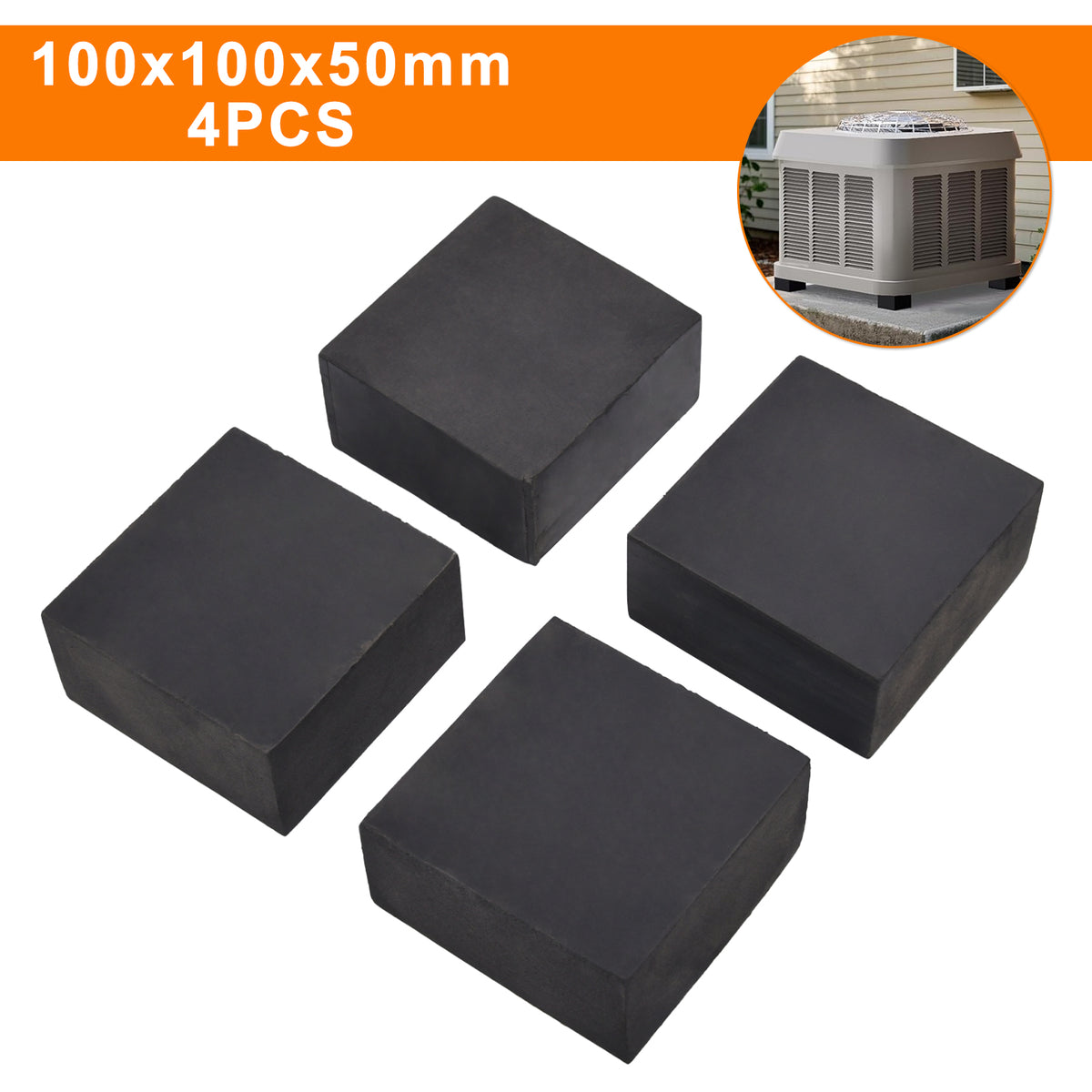 4 Stk Gummiauflage Gummiklotz Gummiblock Gummiunterlage