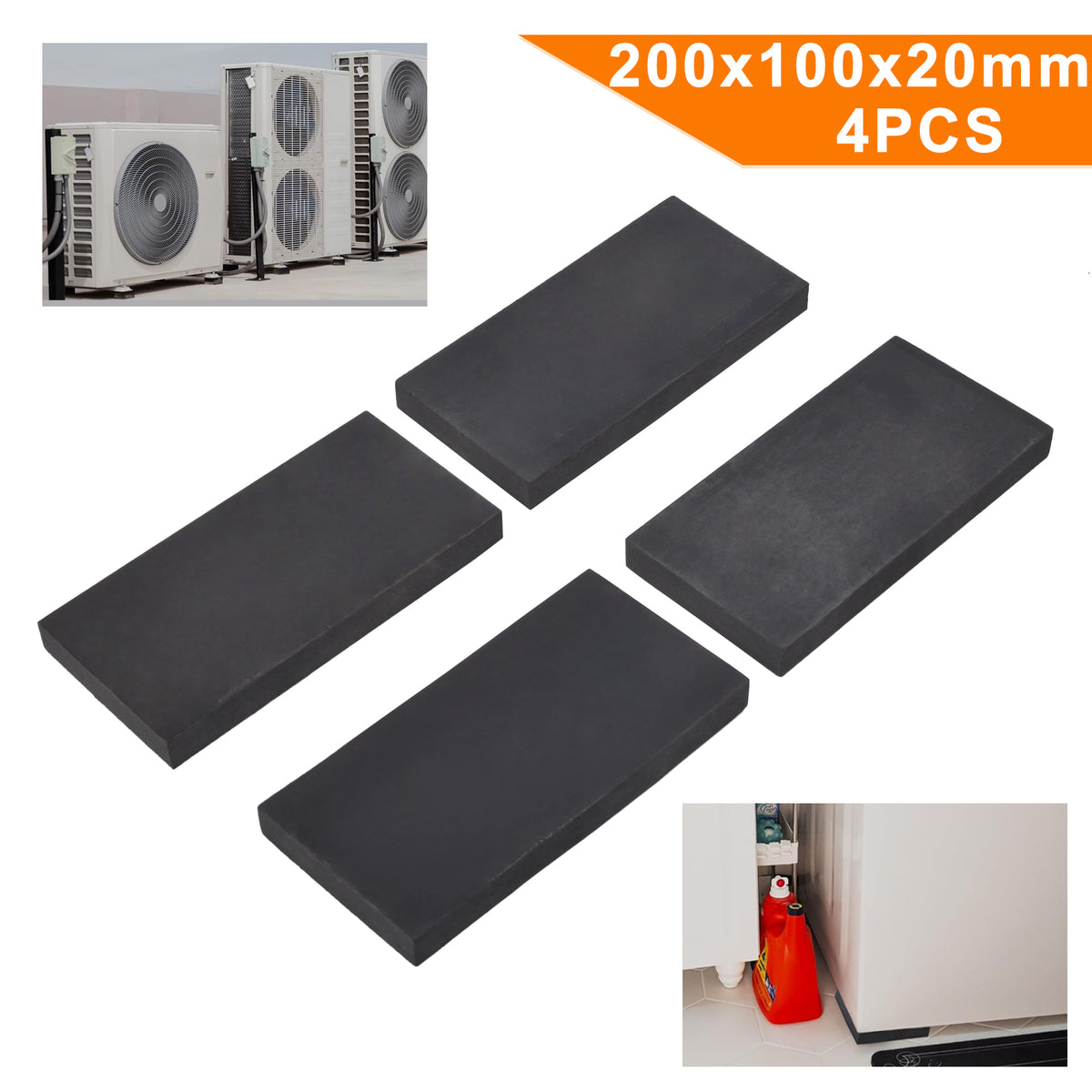 4 Stk Gummiauflage Gummiklotz Gummiblock Gummiunterlage