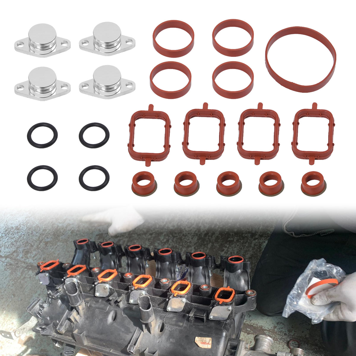 DRALLKLAPPEN MIT DICHTUNG STÜTZRINGE 4*22MM BMW