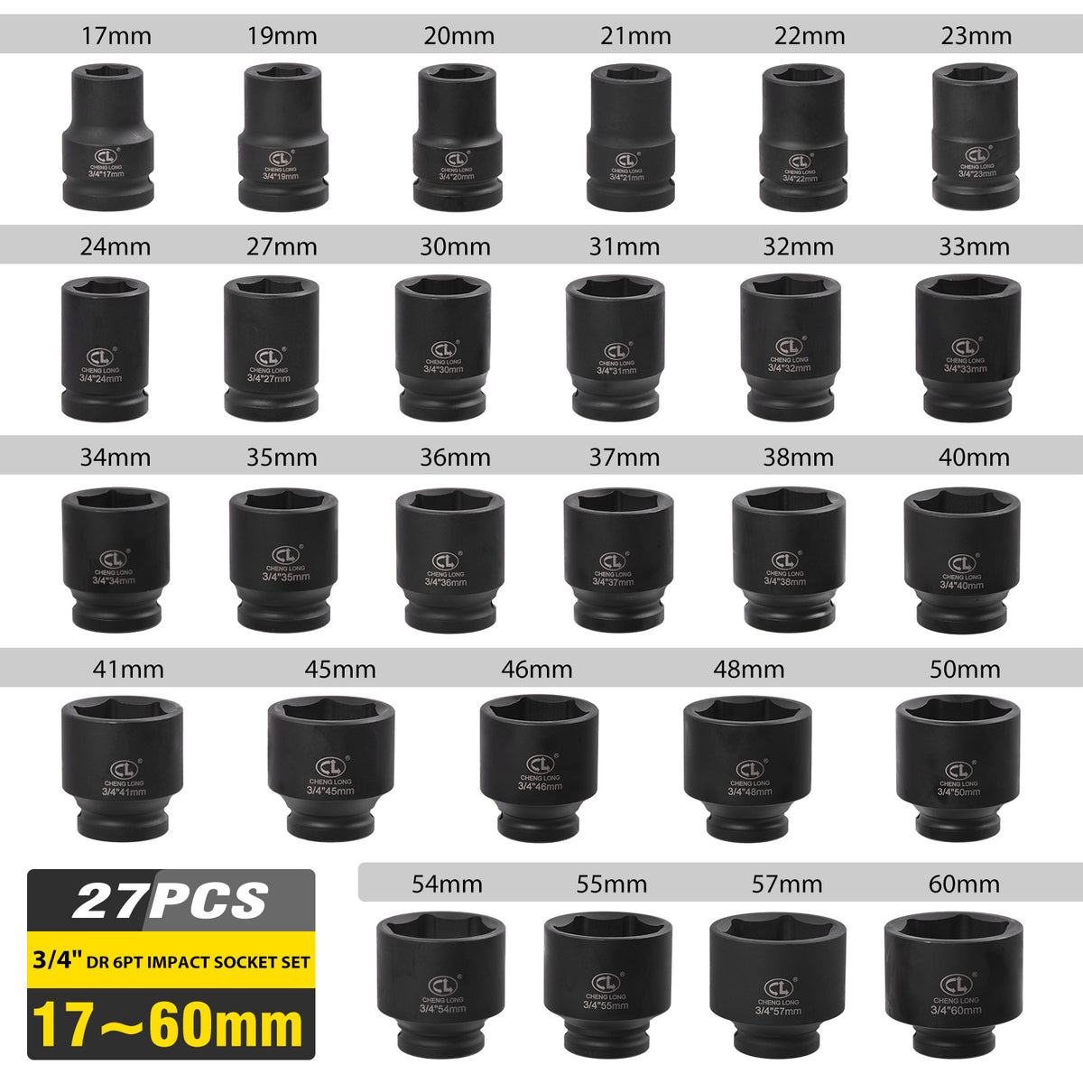 Schlagschrauber Nuss 17-65 mm Kraftnuß Stecknuss