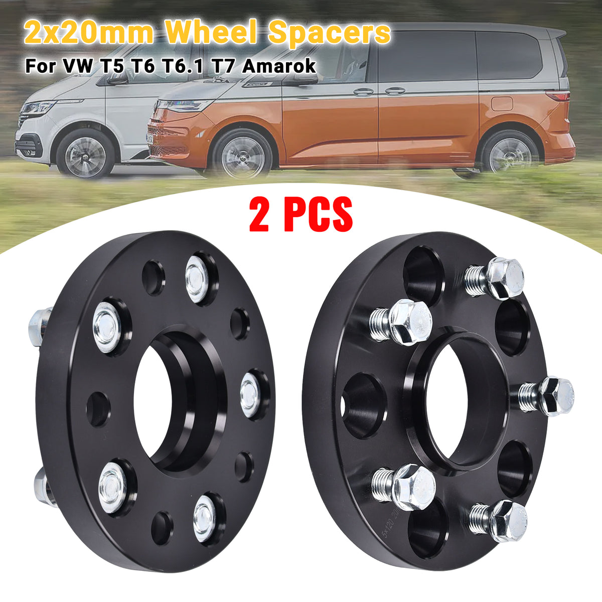 40mm 2x20mm Spurverbreiterung für VW T5 T6 T6.1 T7 Amarok