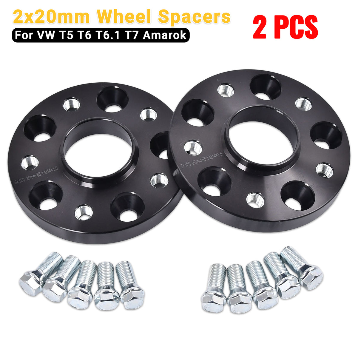 40mm 2x20mm Spurverbreiterung für VW T5 T6 T6.1 T7 Amarok