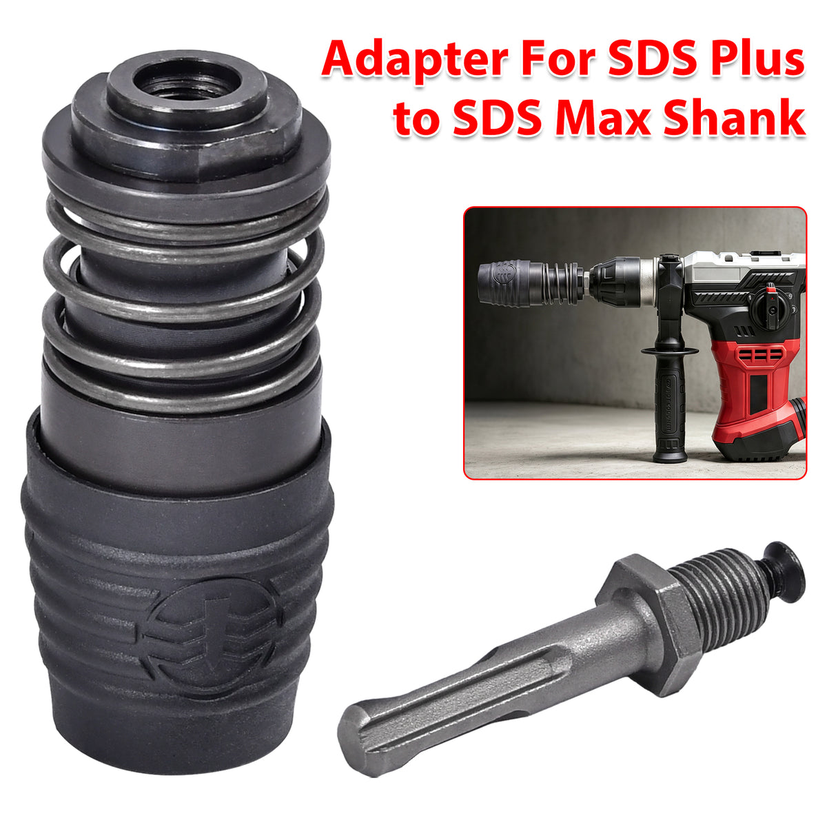 SDS Max Bohrfutter Adapter mit SDS Plus Aufnahmeschaft