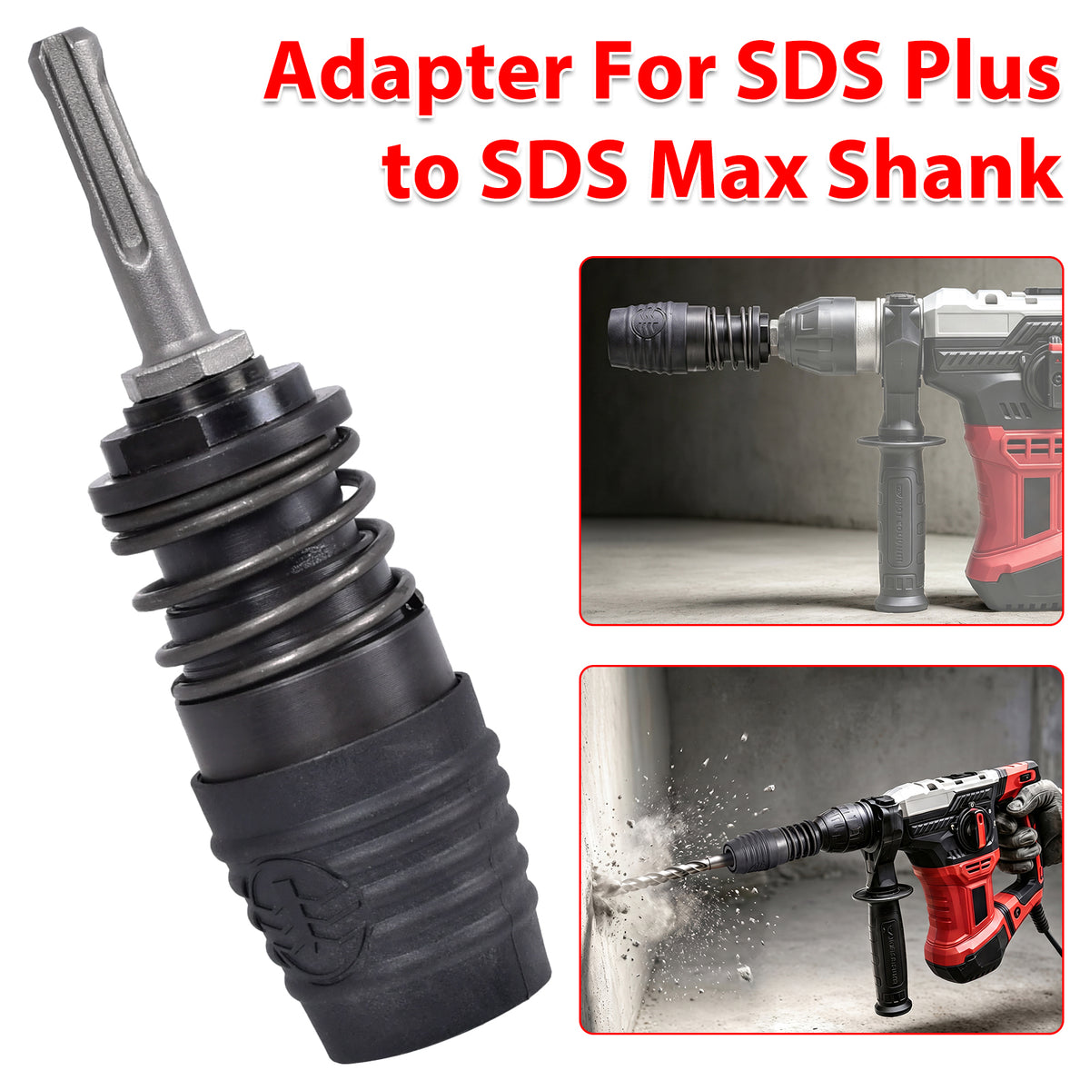 SDS Max Bohrfutter Adapter mit SDS Plus Aufnahmeschaft