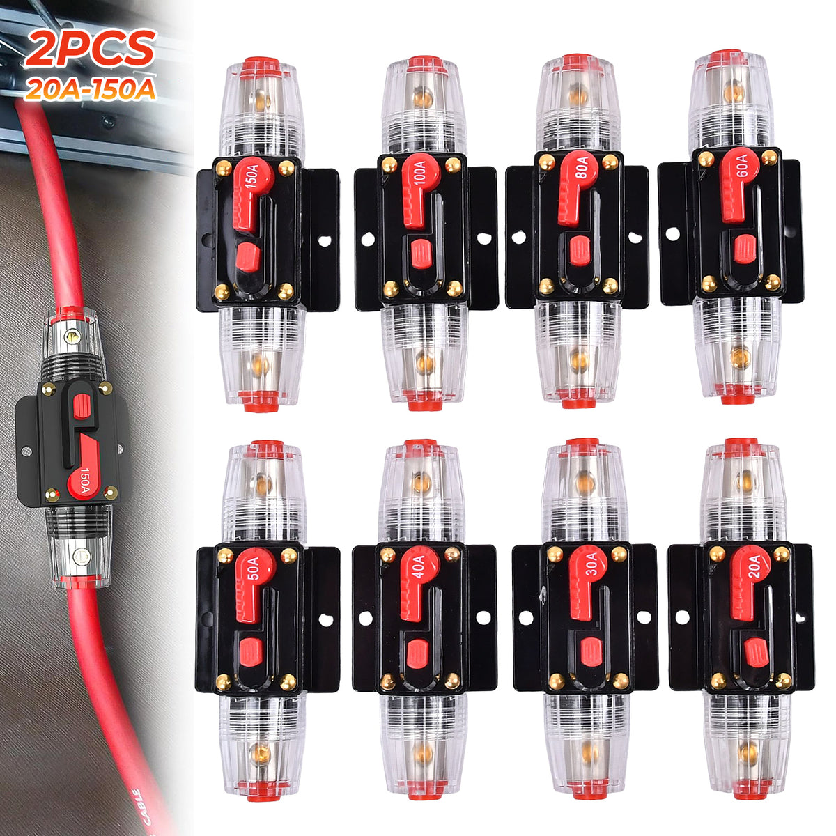 20A -150A Automatische Sicherung Automatik Schalter Auto