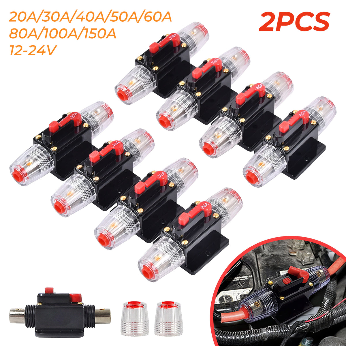 20A -150A Automatische Sicherung Automatik Schalter Auto