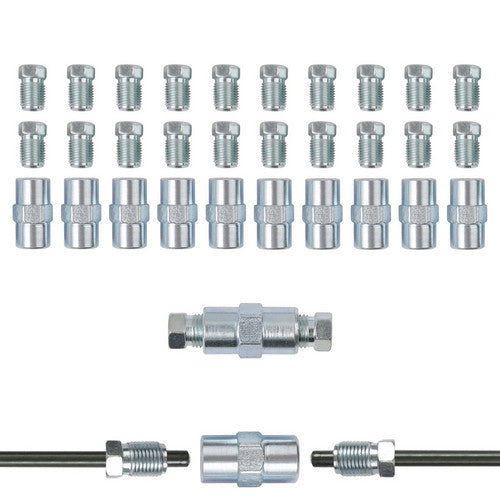 10M Bremsleitung Bremsrohr Stahl 4,75mm+20Verschraubungen+10Verbinder