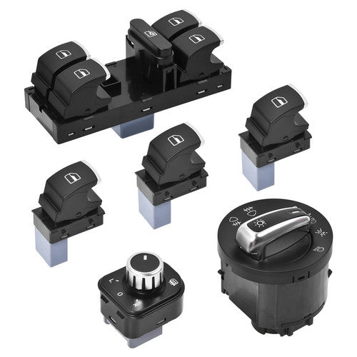 Lichtschalter Spiegel Set Fensterheberschalter Für VW Golf 5 6 Passat 3C