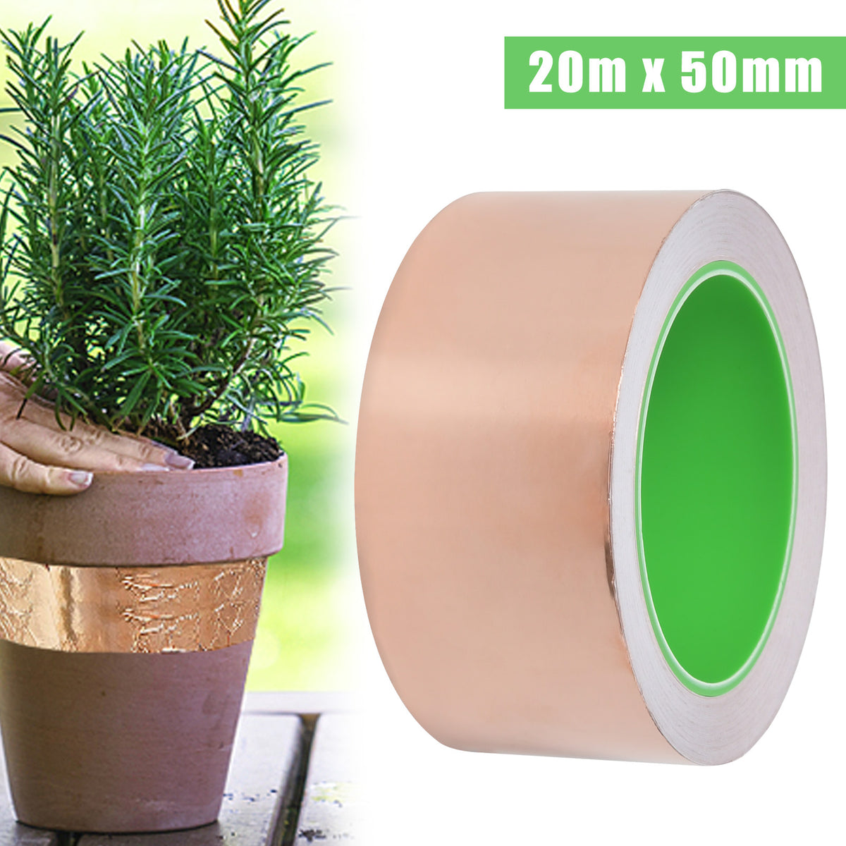 20mx50mm Kupferband Selbstklebend Kupferband Gegen Schnecken Kupferfolie