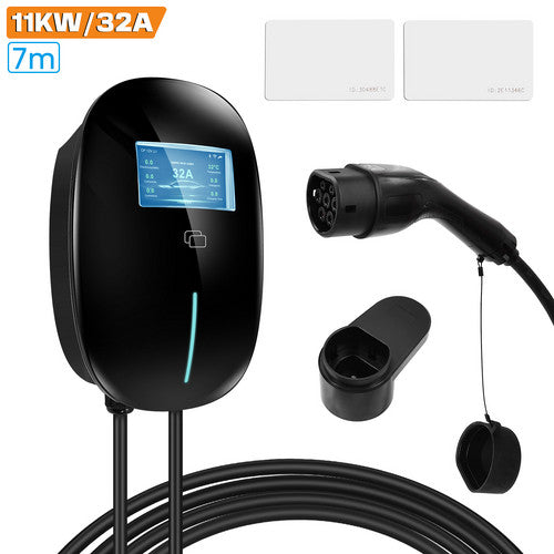 EV Ladegerät Typ 2 11 kW Wallbox Ladestation mit APP und RFID 3-Phasig