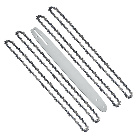 4 x Sägekette + Schwert kompatibel mit Bosch AKE35 AKE 35 AKE35S 3/8"LP