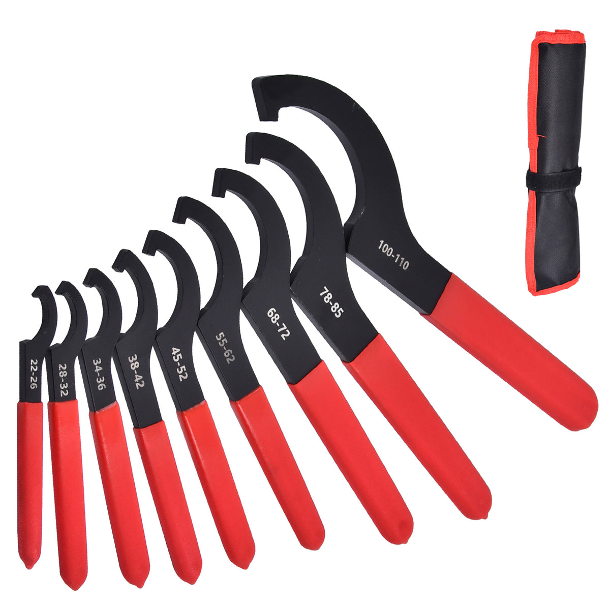 9 Stk. Haken Schlüssel Set 22 -110mm