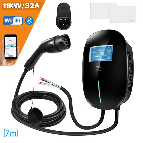 EV Ladegerät Typ 2 11 kW Wallbox Ladestation mit APP und RFID 3-Phasig