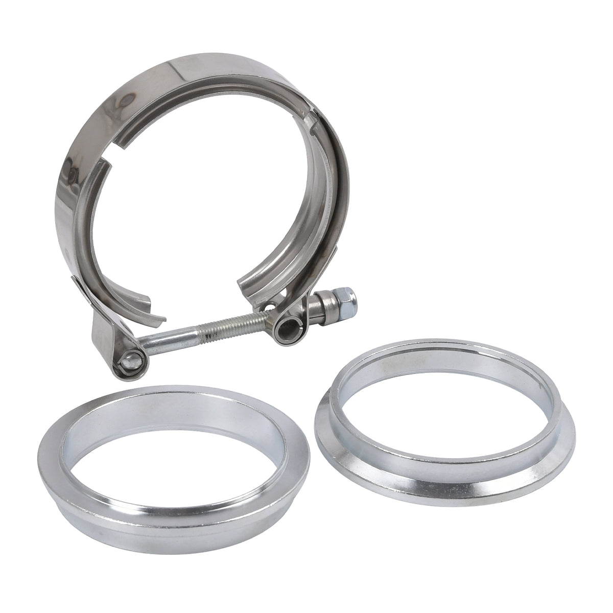 V-Band Klemme Ø76.2mm (3") + Flansche – Edelstahl Turbo Auspuff Kit