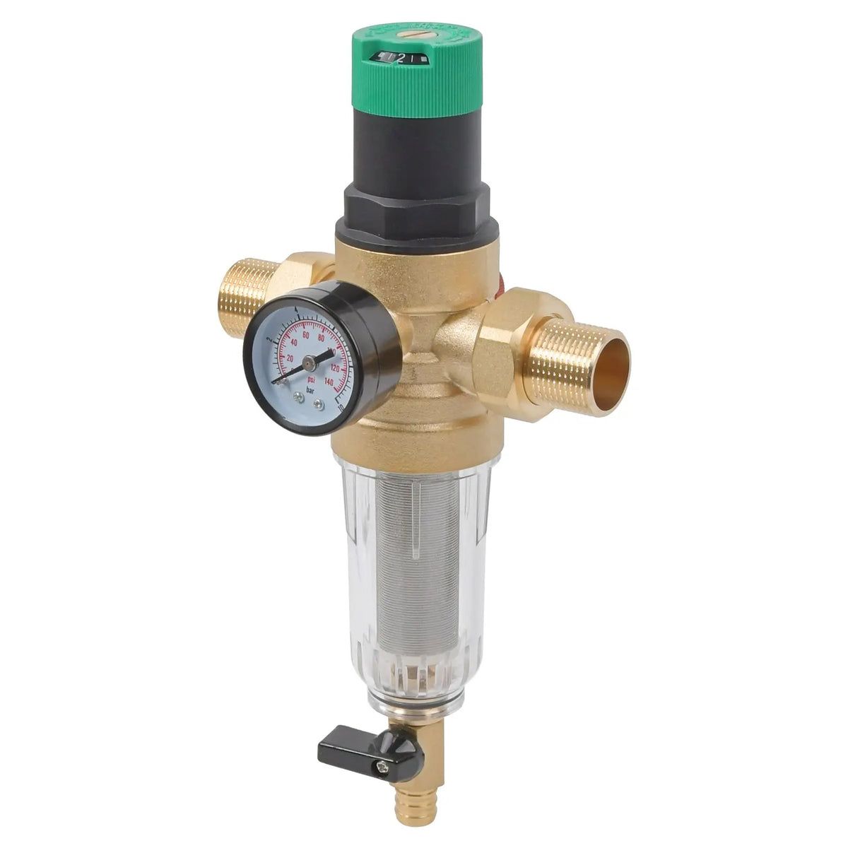 Rückspülfilter mit Druckminderer 3/4" Vorfilter Wasserfilter Wasserreiniger