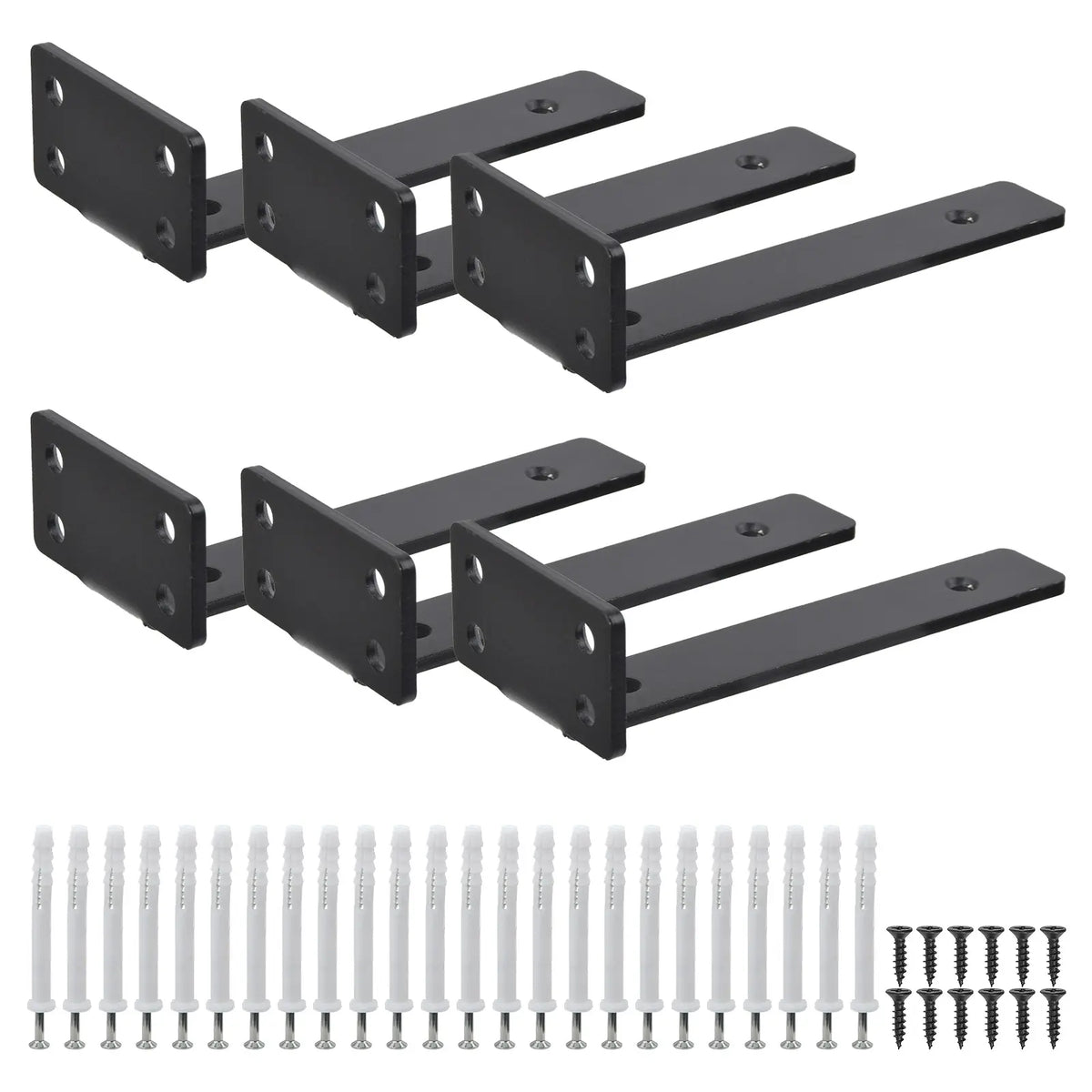 6 Stücke Regalhalterung Regalwinkel Industriestahl Regalträger Regalkonsole 6”