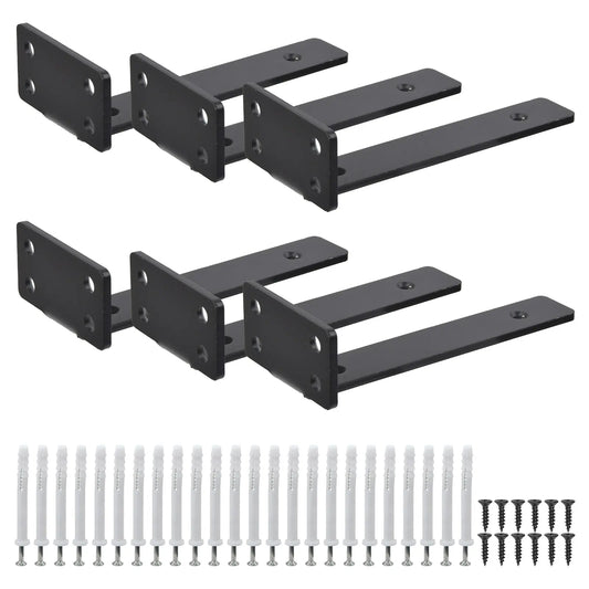 6 Stücke Regalhalterung Regalwinkel Industriestahl Regalträger Regalkonsole 6”