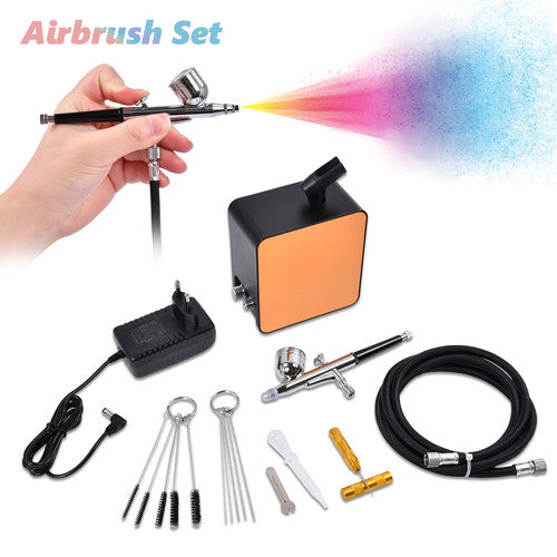 Airbrush Set Tragbare Kompressor - Komplett Pistolen Set 1.8m Schlauch