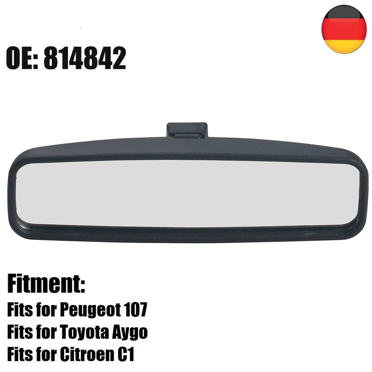 DHL Innen RüCkspiegel Ersatz #814842 für Peugeot 107 206 106