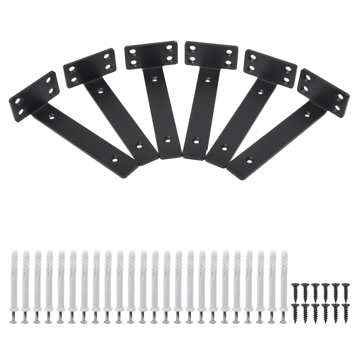 6 Stücke Regalhalterung Regalwinkel Industriestahl Regalträger Regalkonsole 6”