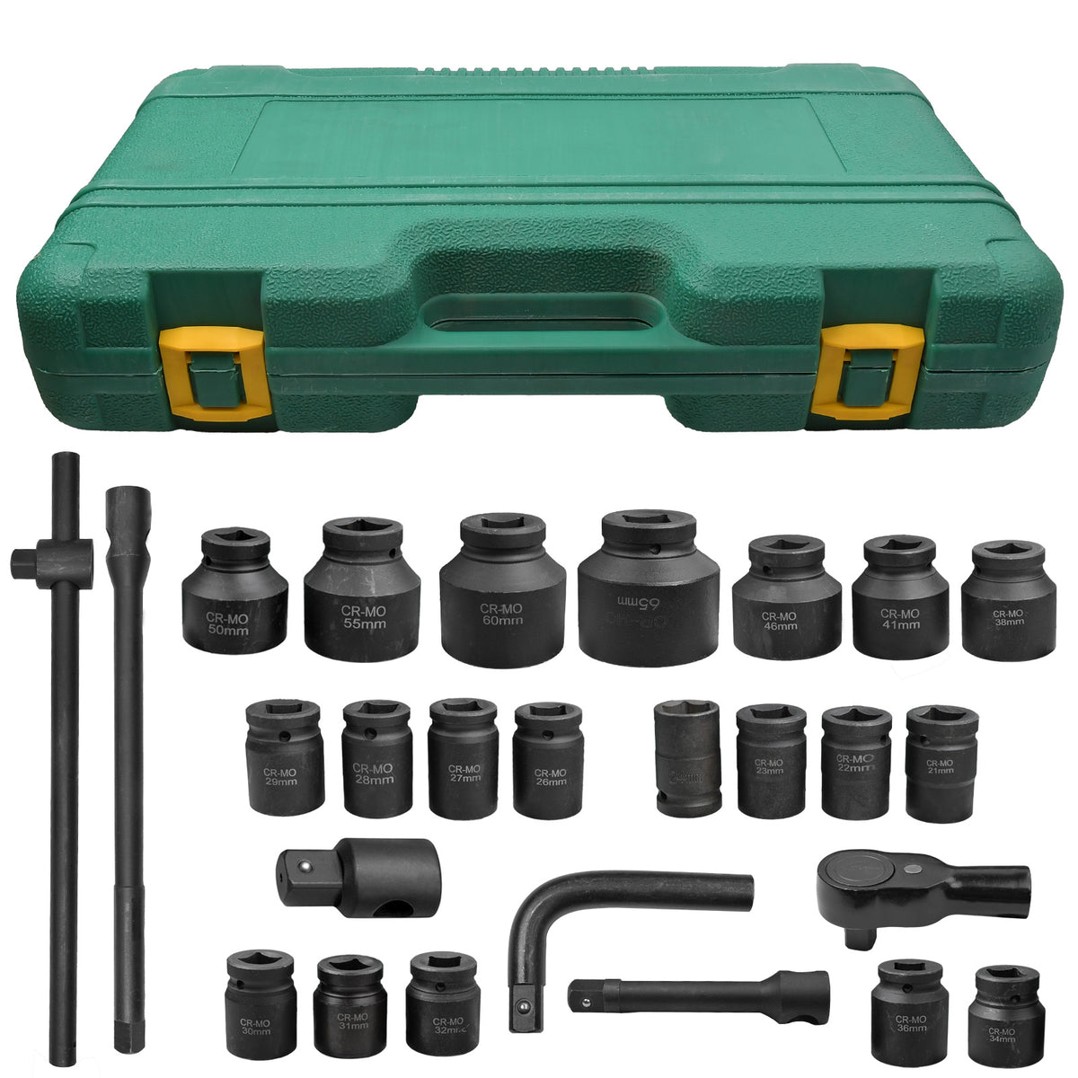 3/4" & 1" Zoll 21-65mm Stecknüsse LKW Steckschlüsselsatz Auto Nusskasten
