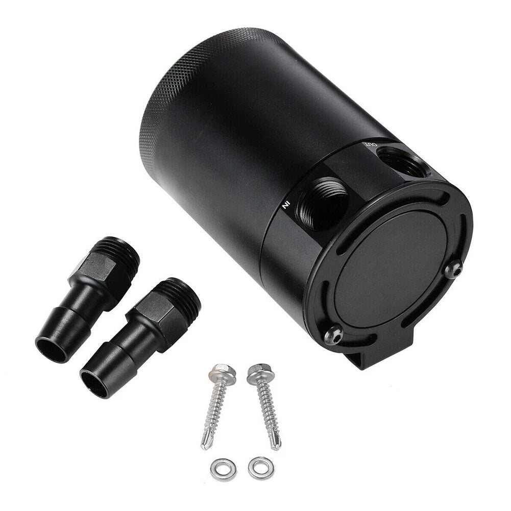 Öl Catch Tank mit Filter 2 Port Oil Can Auffangbehälter