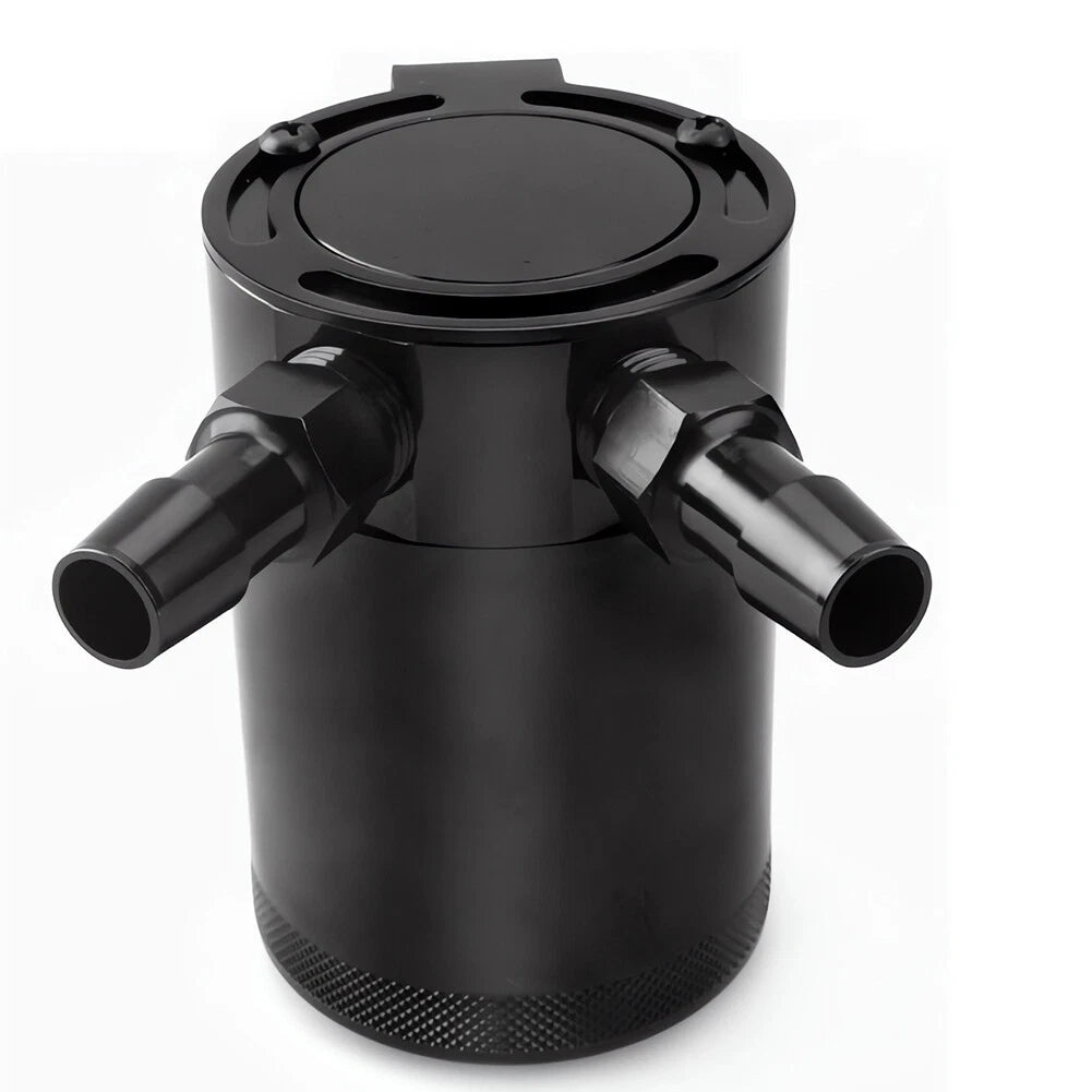 Öl Catch Tank mit Filter 2 Port Oil Can Auffangbehälter