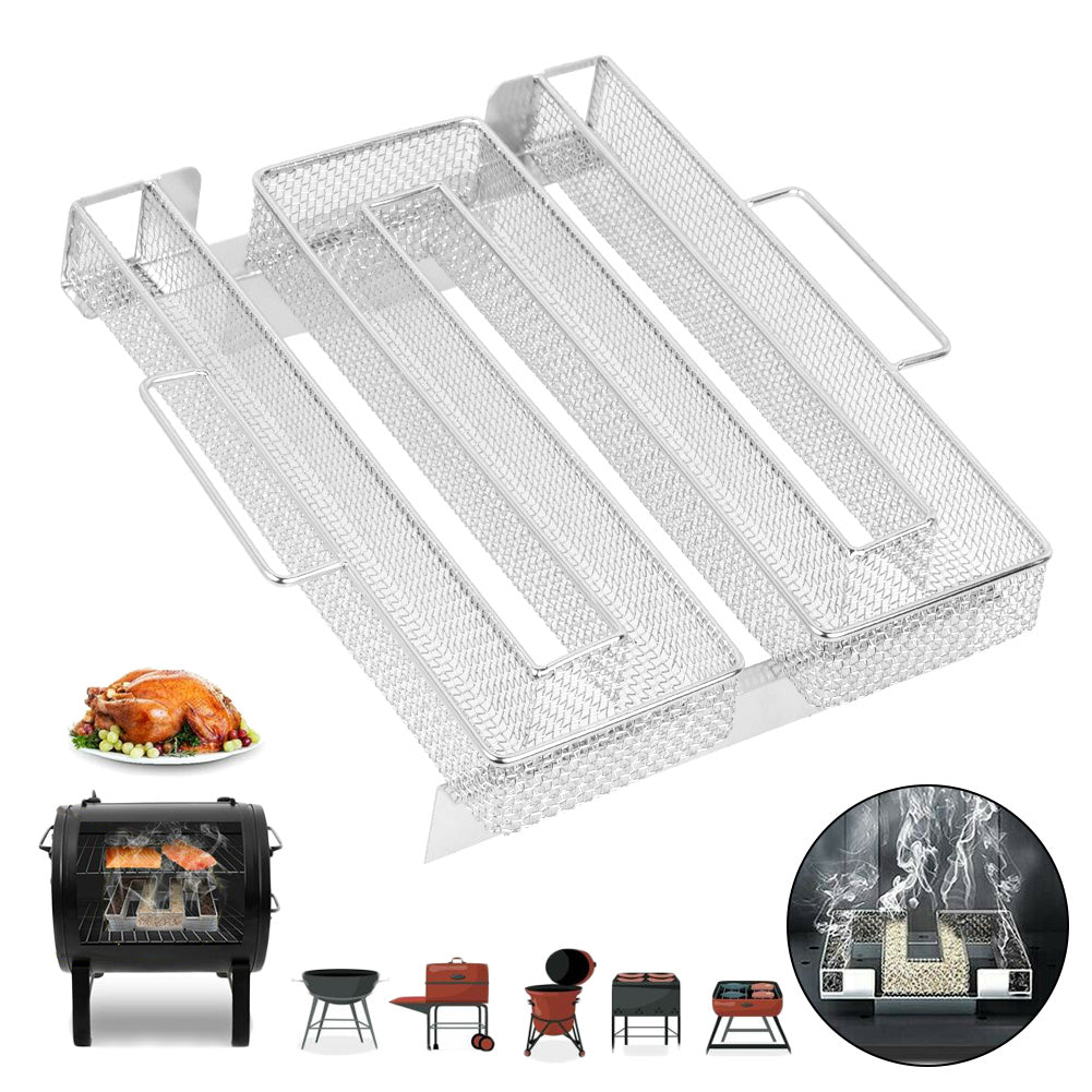 BBQ Kaltraucherzeuger Edelstahl Kaltrauchgenerator Sparbrand Räuchern