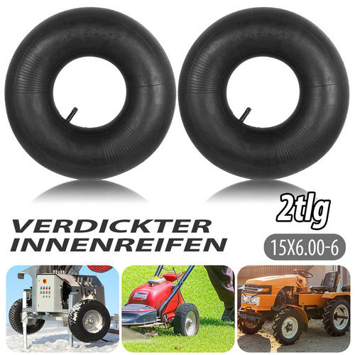2x Schlauch 15x6.00-6 für diverse Aufsitzmäher Rasentraktor