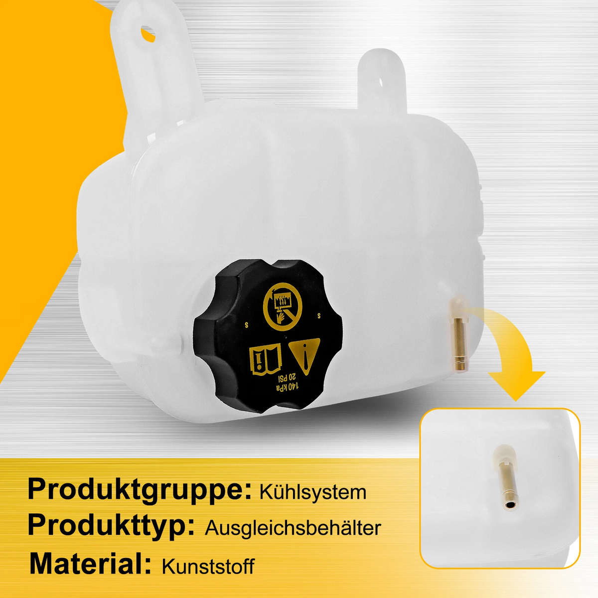Ausgleichsbehälter Kühlmittel 95380033 095201979 für Opel Mokka
