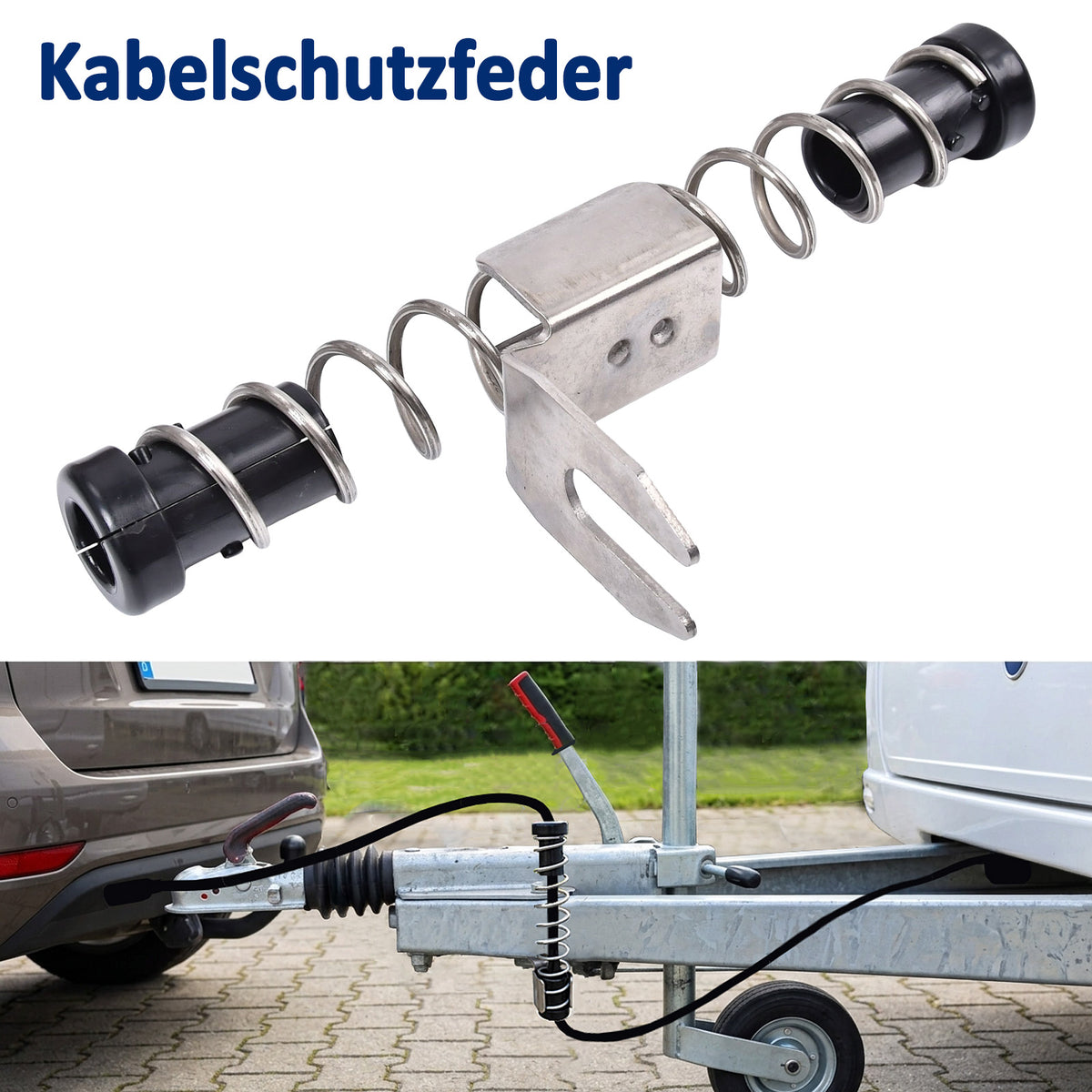 Kabelfeder Kabelschutzfeder 218mm Knickschutz Anhängerkabel Wohnwagen & Anhänger