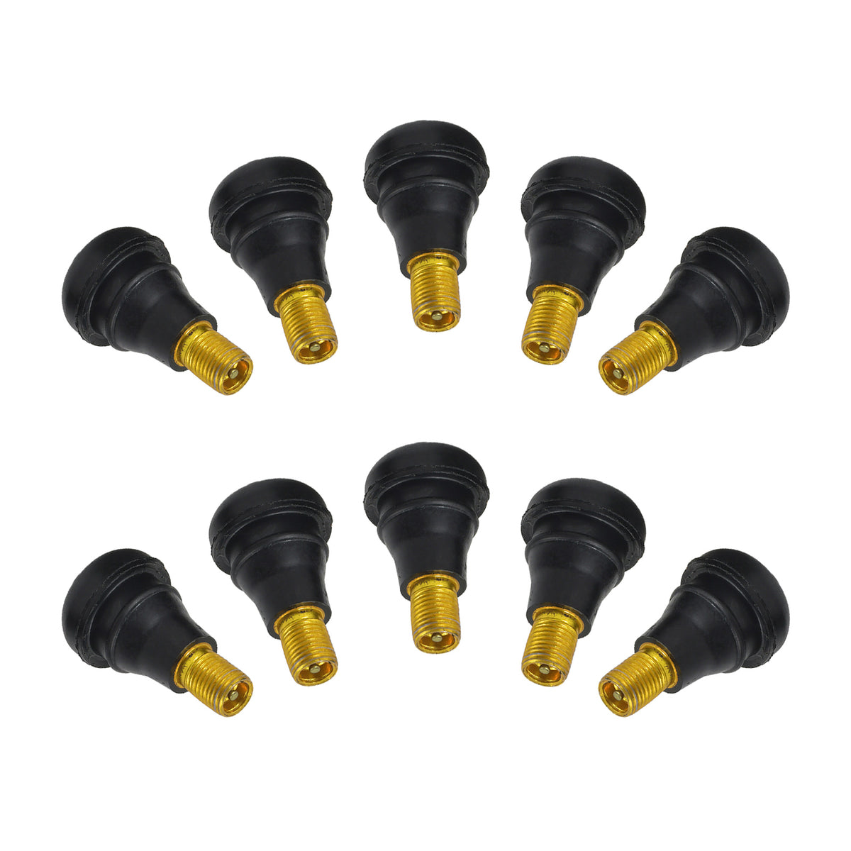 100x TR412 Snap-In Reifenventile Gummiventile PKW Felgenventile