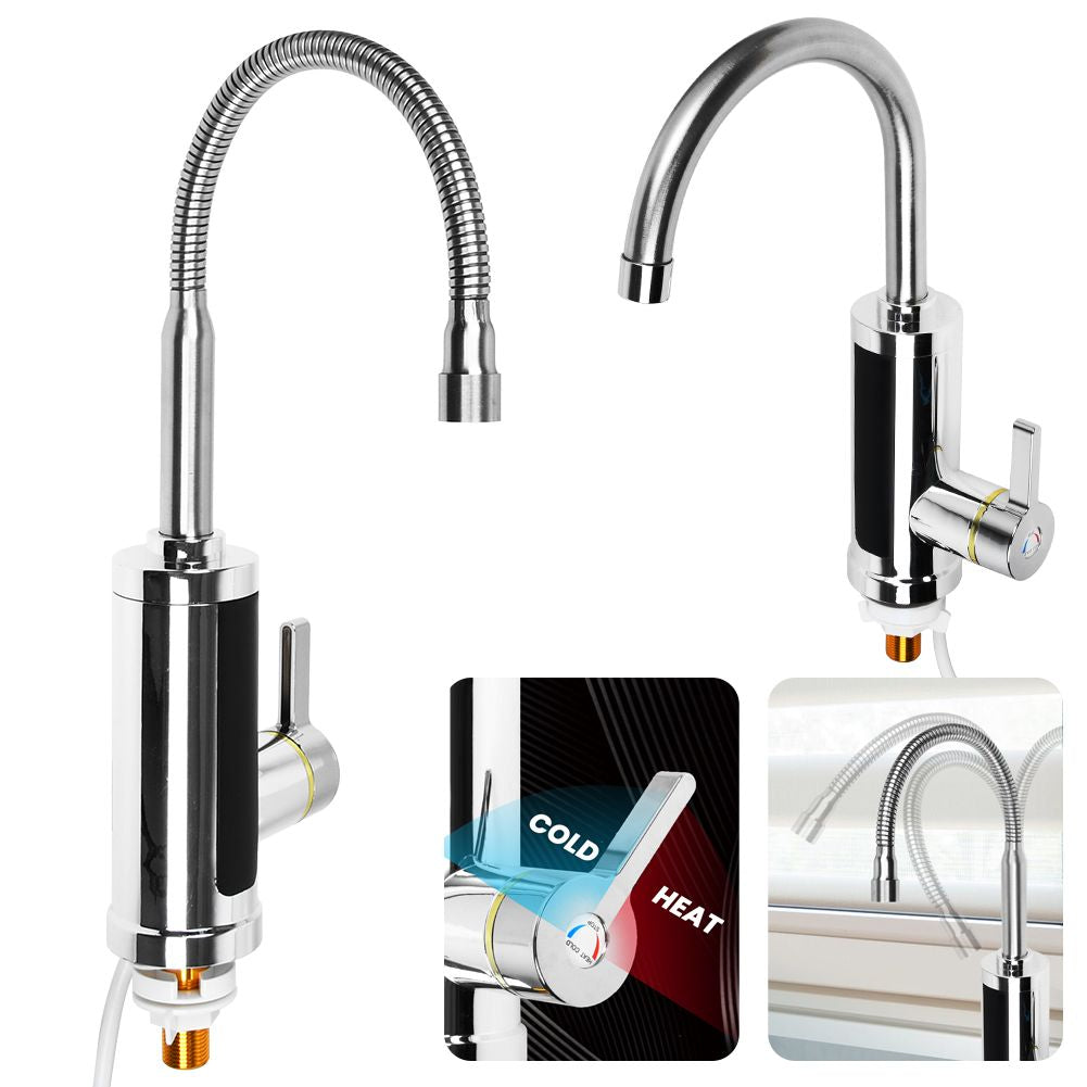 Elektrisch Durchlauferhitzer Wasserhahn Sofort Warm Armatur Bad/Küche 3000W
