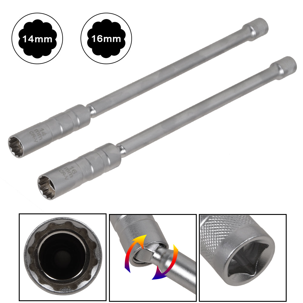 Magnet Zündkerzenschlüssel 14 16 mm 3/8" Zündkerzen Glühkerzen Zwölfkant