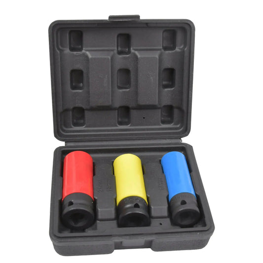 3X Kraft Schoneinsätze Schlagschrauber Nüsse 1/2" Alufelgen Nuss