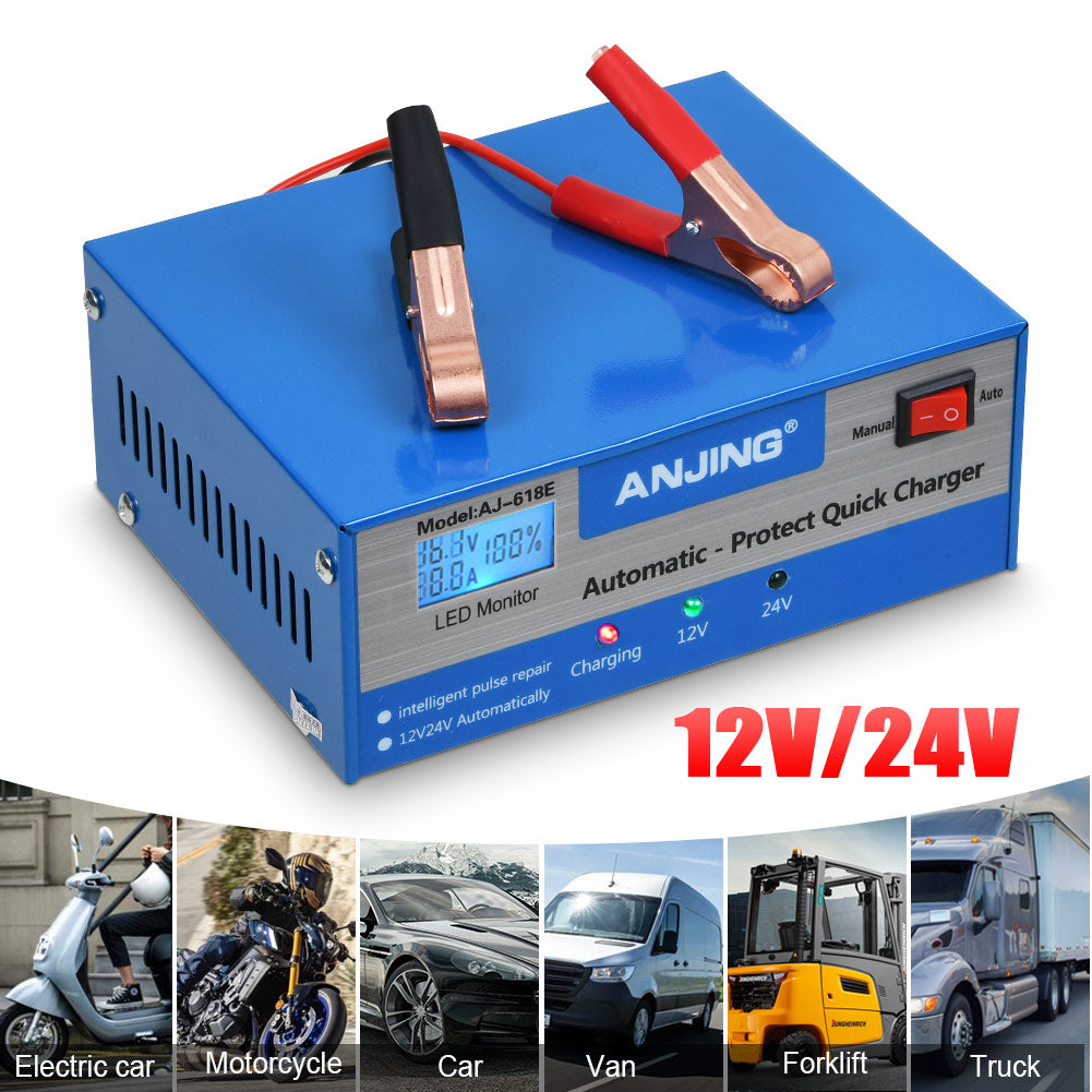 400AH Intelligente Auto KFZ Batterie Ladegerät Impuls Reparatur