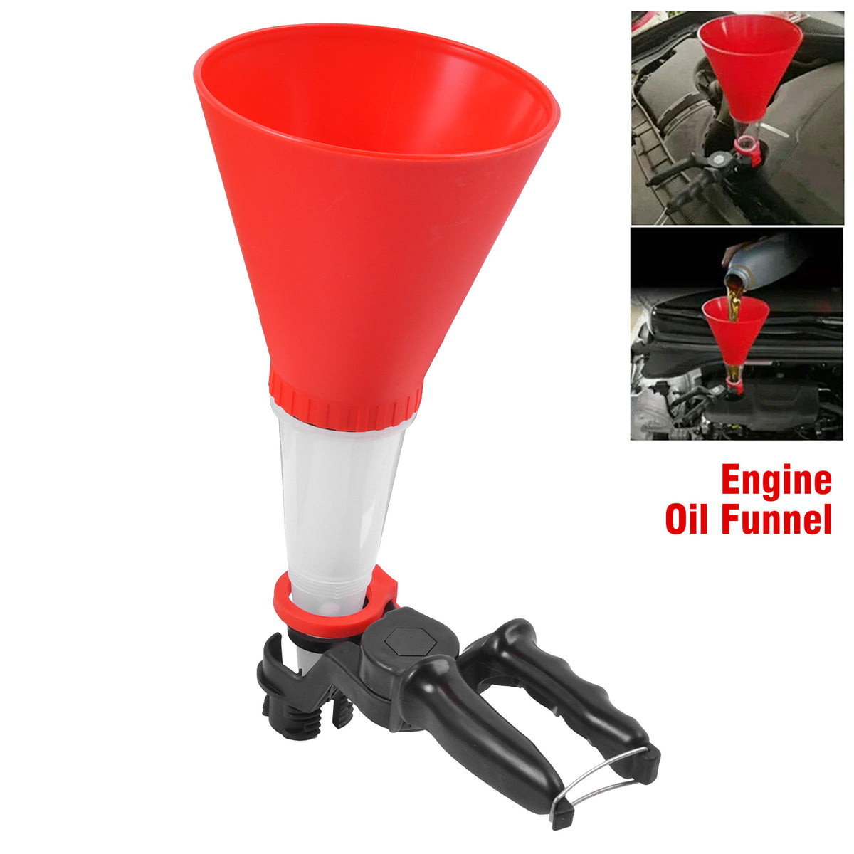 Universal Einstellbarer Auto Trichter KFZ Motor Öl Einfüllhilfe Einfülltrichter