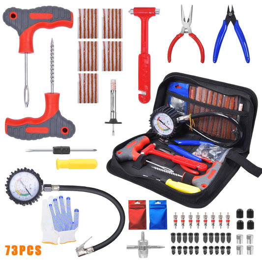 Auto Reifenreparatur Set Kfz Pkw Pannenset Vulkanisier Flickzeug + Zange