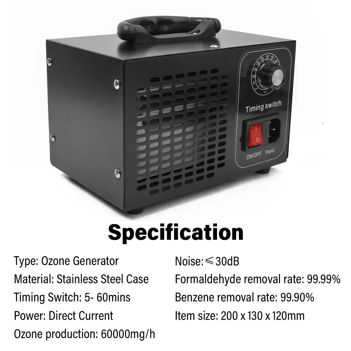 Ozongenerator Ozonisator 60000mg/h Ozon Luftreiniger Ozongerät