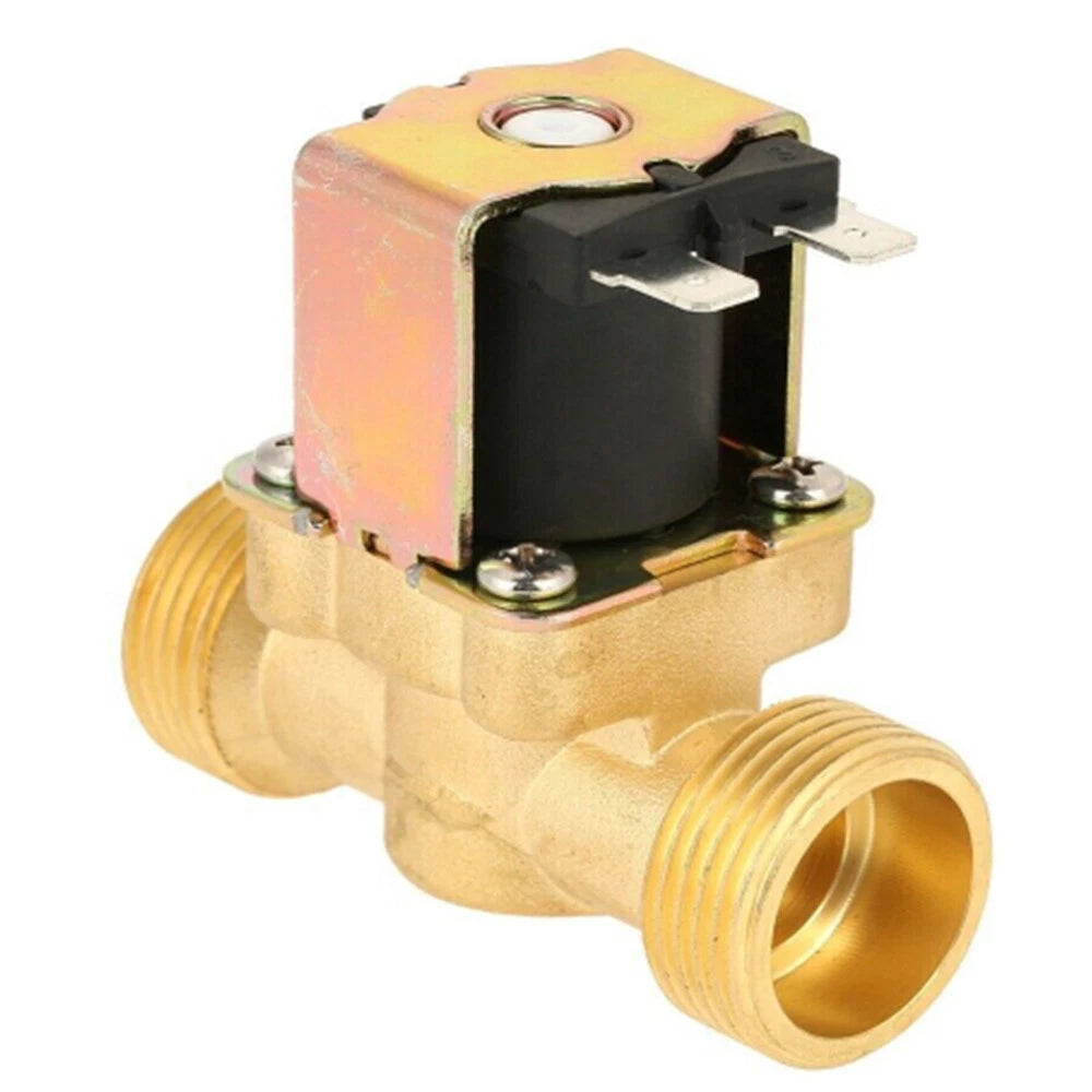 Magnetventil Messing 3/4" 12V DC Stromlos geschlossen Wasser Ventil 8 Bar