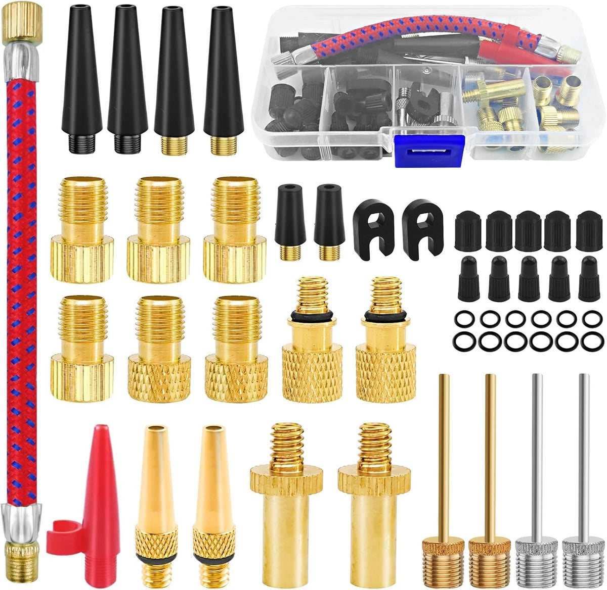 Fahrradventil Adapter Set Französisches Autoventil Kompressor