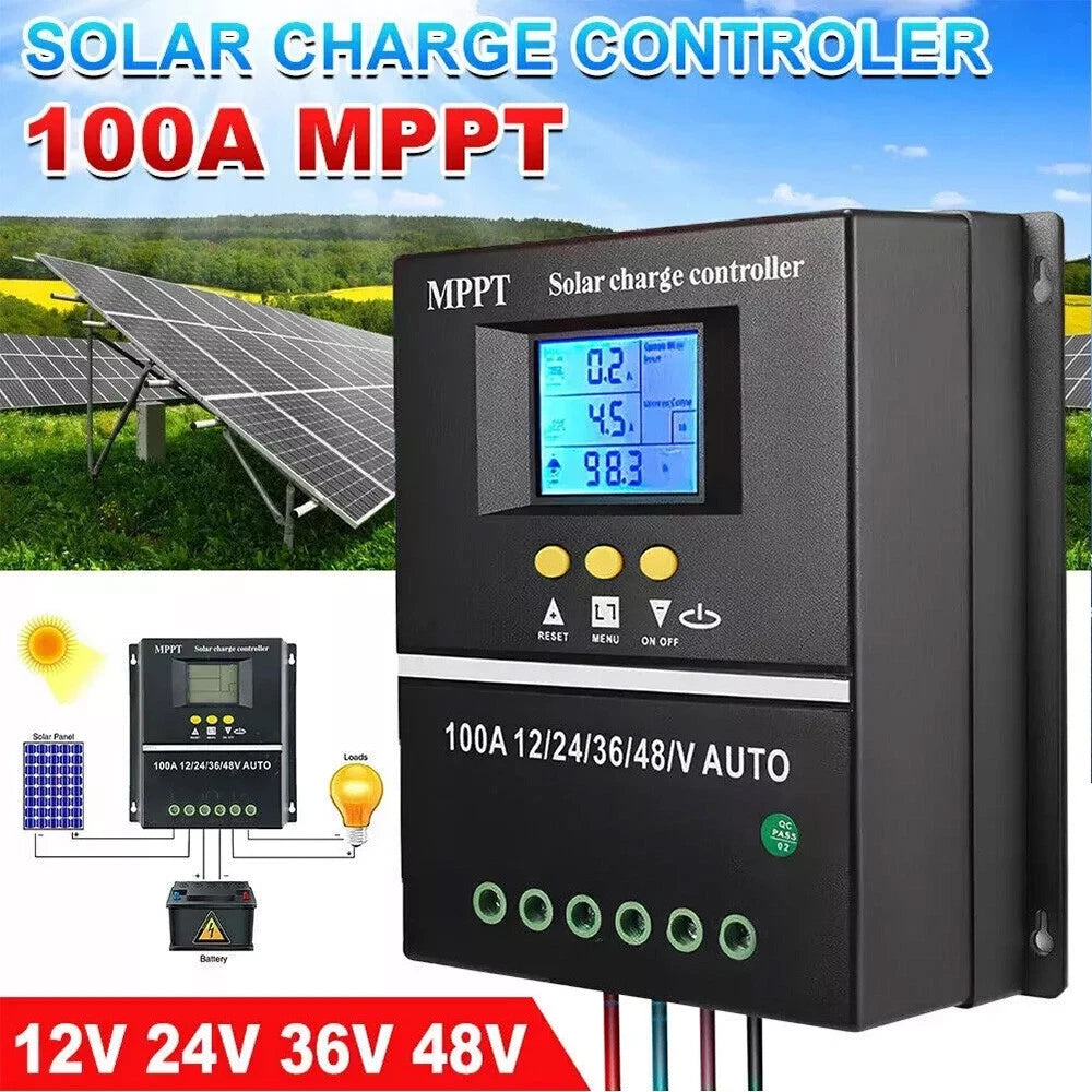 4000W 100A MPPT Solar PV Regler 12V-48V Laderegler Controller LCD