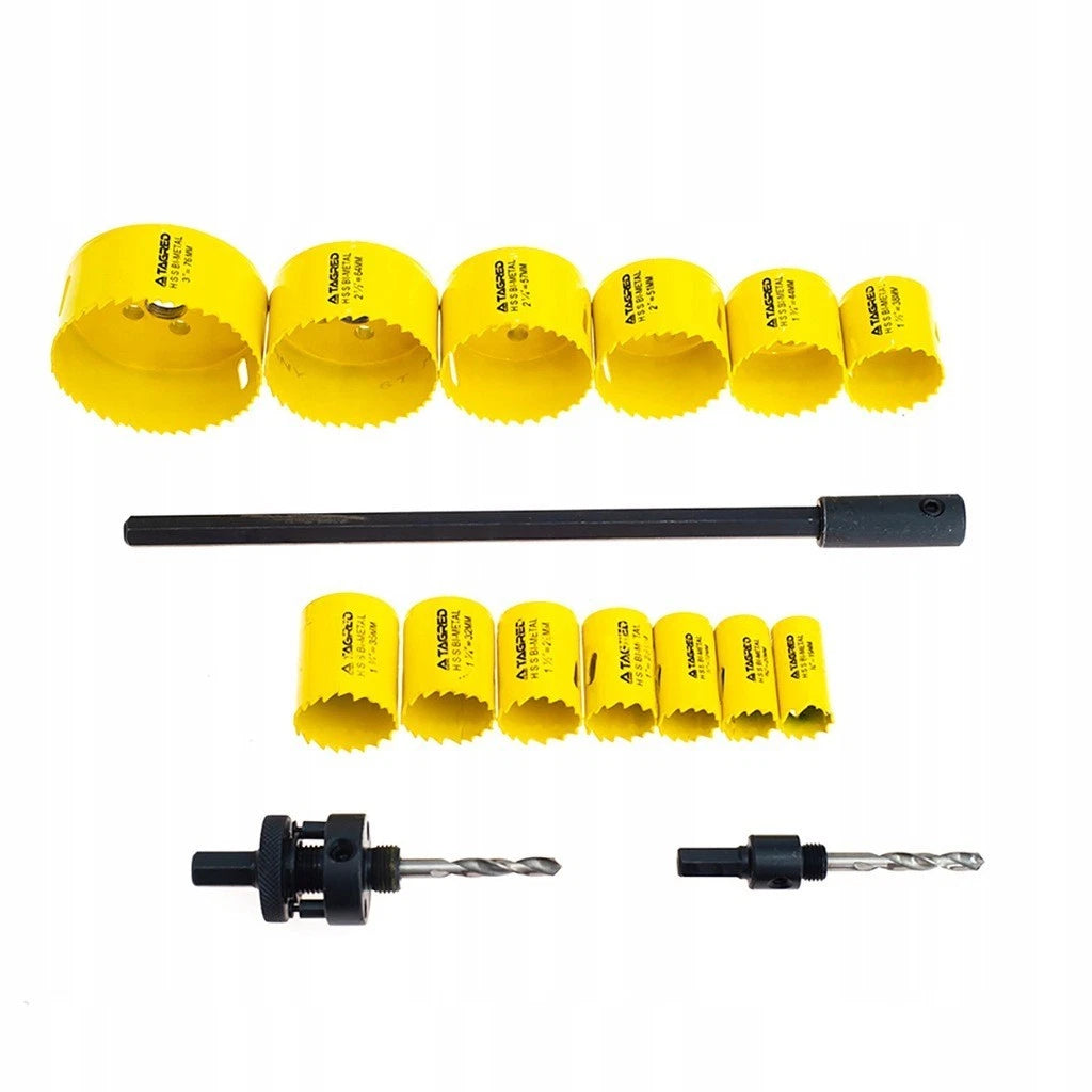 Lochsäge Set Dosenbohrer 17 tlg Bohrkrone Lochbohrer HSS Bi-Metall