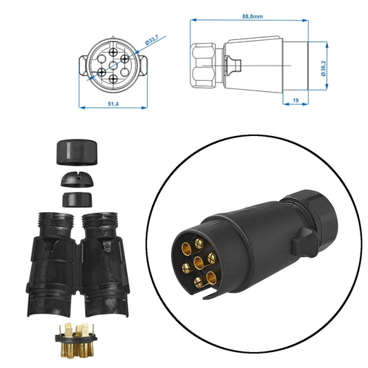 Anhängerstecker 7-polig 12V